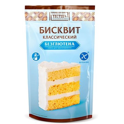 Смесь д/приготовления "Бисквит без глютена", 250г - фото 17344