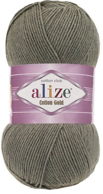 Пряжа Alize cotton gold 55% хлопок/45% акрил №270 Хаки меланж 106361 - фото 18149