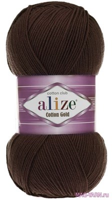 Пряжа Alize cotton gold 55% хлопок/45% акрил №26 Коричневый 106261 - фото 18160
