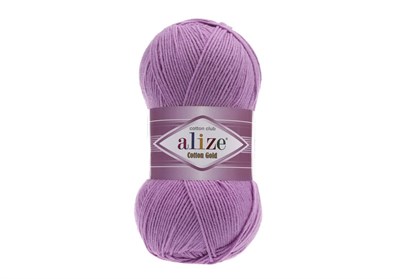 Пряжа Alize cotton gold 55% хлопок/45% акрил №43 Яр.сирень 106371 - фото 18161