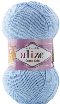 Пряжа Alize cotton gold 55% хлопок/45% акрил №728 Небесно-голубой 106242 - фото 18163