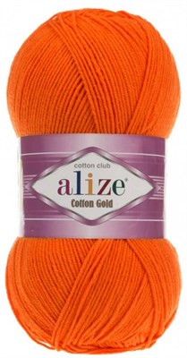 Пряжа Alize cotton gold 55% хлопок/45% акрил №37 оранжевый 106416 - фото 18167