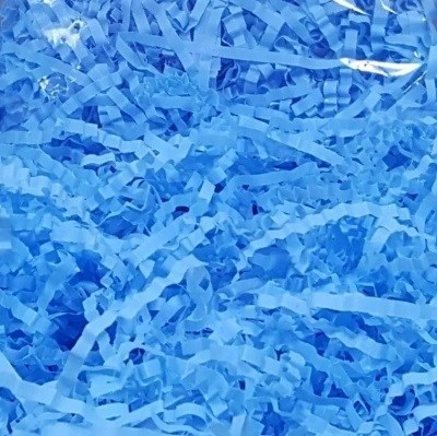 наполнитель бумажный гофре 100гр цв. яр.голубой - фото 18353