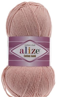 Пряжа Alize cotton gold 55% хлопок/45% акрил №161 Пудра 106257 - фото 18378