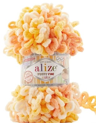 Пряжа Alize Puffy Fine Color 100% микрополиэстер 100г/14м №6467 106225 - фото 18562