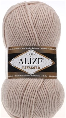 Пряжа Alize lanagold classic 51% акрил/49% шерсть 100гр №585 Молочно-бежевый 106325 - фото 18581
