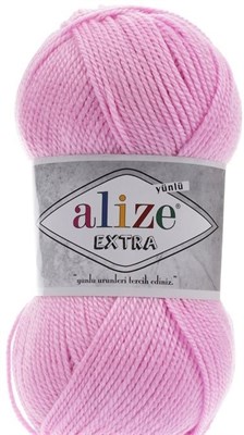 Пряжа Alize Extra 90% акрил/10% шерсть 100гр/220м №191 Розовый леденец 106403 - фото 18612