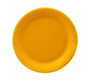 Набор одноразовых тарелок 18см 10шт, цв оранжевый  - фото 19880
