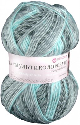 Пехорка Ровница мультиколоровая 200гр 50% полутонкая шерсть/50% акрил цв. 562М 109216 - фото 22000