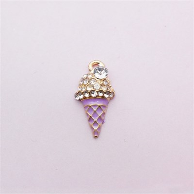 Подвеска Мороженое (фиолетовый) 1,1*2,1см, 1 шт  109764 - фото 22480