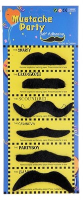 Карнавальные усы Mustache party, н-р 6шт 110347 - фото 23241