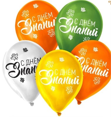 Шар воздушный 12" «День знаний», н-р 5шт 111106 - фото 24242