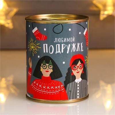 Носки в банке "Любимой подружке" (женские, микс) 112460 - фото 25718