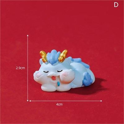 Дракон спит мини-фигурка 2,3*3,7см, цв голубой 113371 - фото 26704