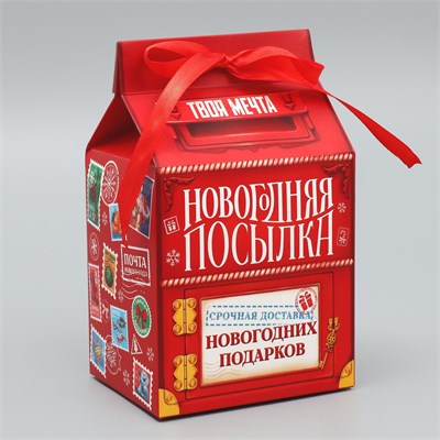 Упаковка д/кондитерских изделий «С Новым годом!», почта, 8×10×16см 113563 - фото 27003