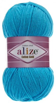 Пряжа Alize cotton gold 55% хлопок/45% акрил №16 Голубая бирюза 106247 - фото 27734