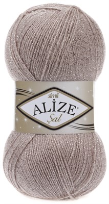 Пряжа Alize Sal Simli 95% акрил/5% металлик 100гр №541 Норка 114286 - фото 28594