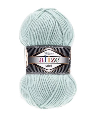 Пряжа Alize Superlana Midi 25% шерсть/75% акрил №522 Мята 114303 - фото 28604