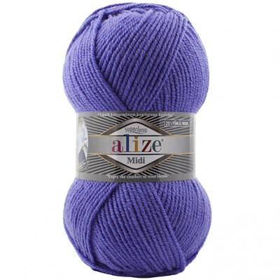 Пряжа Alize Superlana Midi 25% шерсть/75% акрил №851 Фиолетовый 114312 - фото 28612