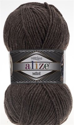 Пряжа Alize Superlana Midi 25% шерсть/75% акрил №240 Св.коричневый 114337 - фото 28627