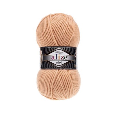 Пряжа Alize Superlana Midi 25% шерсть/75% акрил №502 Крем-карамель 114347 - фото 28637