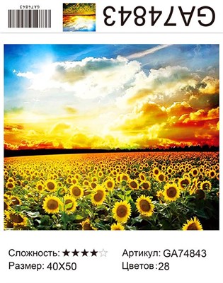 Алмазная мозаика 9D 40*50см GA74843 115016 - фото 29103
