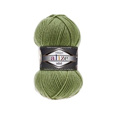 Пряжа Alize Superlana Midi 25% шерсть/75% акрил №620 Оливковый 115597 - фото 29845