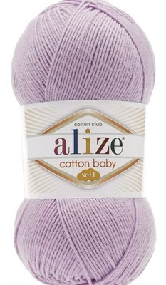 Пряжа Alize Cotton Baby Soft 50% хлопок/50% акрил, 100г №27 Лиловый - фото 29906