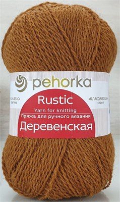 Пехорка Деревенская 100гр 100% полугрубая шерсть №44 Золотистый 116642 - фото 30948