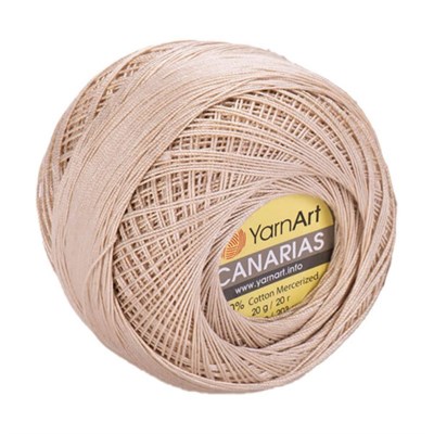 Пряжа YarnArt Canarias 100% хлопок 20гр №4660 Светло-бежевый 117518 - фото 31870