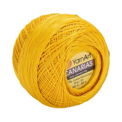 Пряжа YarnArt Canarias 100% хлопок 20гр №6347 Желтый 117529 - фото 31880