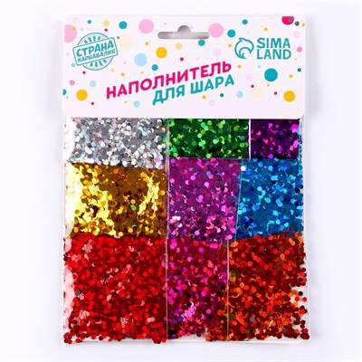 Наполнитель д/шара «Шестиугольник», 0,3см, н-р 9шт, МИКС 117861 - фото 32393