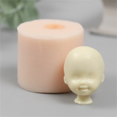 Молд силикон "Голова младенца" №15 2,5х2,5х3см 117956 - фото 32525