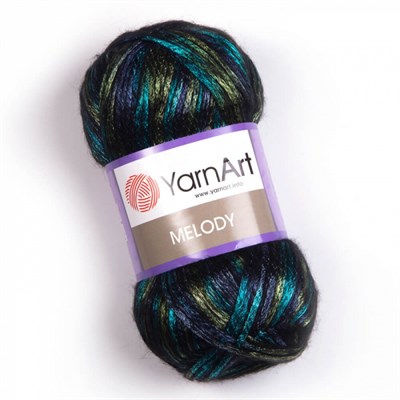 Пряжа YarnArt Melody 9% шерсть/21% акрил/70% полиамид, 100г/230м №906 Син/Сер/Хаки 118125 - фото 32993