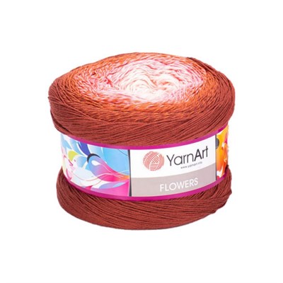 Пряжа YarnArt Flowers 55% хлопок/45% полиакрил 250гр №288 терракот 118639 - фото 33458