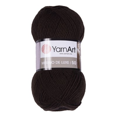 Пряжа YarnArt Merino De Luxe/50 50% шерсть/50% акрил, 100гр №116 Коричневый 118668 - фото 33481
