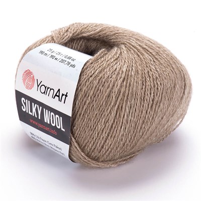 Пряжа YarnArt Silky wool 35% шелк/65% шерсть 25гр №342 Серо-бежевый 118675 - фото 33486