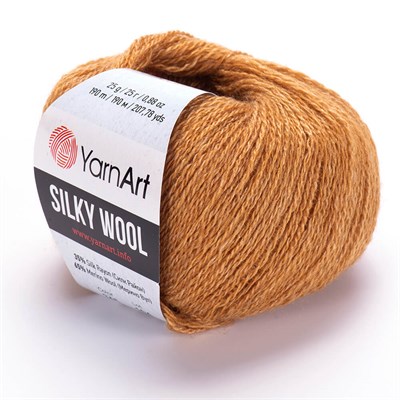 Пряжа YarnArt Silky wool 35% шелк/65% шерсть 25гр №345 Горчичный 118679 - фото 33490