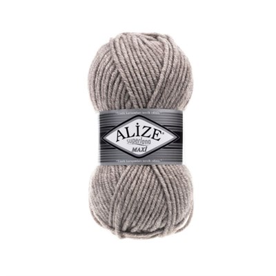 Пряжа Alize Superlana Maxi 25% шерсть/75% акрил 100г №207 Св. коричневый 118970 - фото 33924