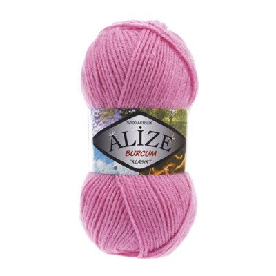 Пряжа Alize Burcum klasik 100% акрил, 100г №178 Розовый 119019 - фото 33970