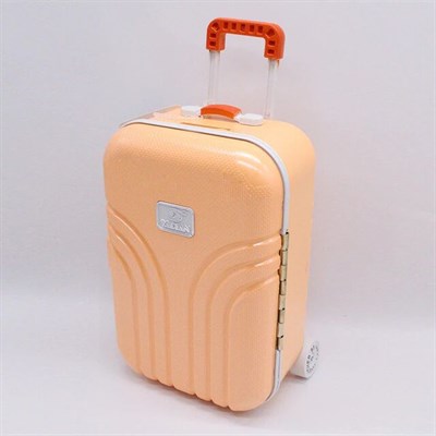 Копилка "чемодан" 10.5*8x17 см, цв оранжевый - фото 34792