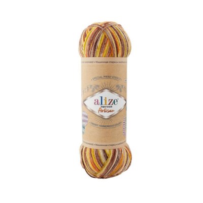 Пряжа Alize Superwash Artisan 75% шерсть/25% полиамид, 100г №9006 бел/жел/зел/бур 119843 - фото 34971