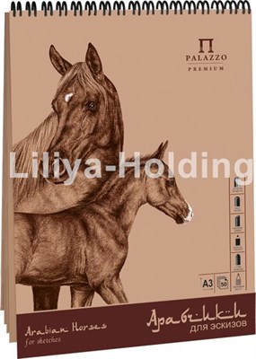 Альбом для эскизов А4, 50 листов на гребне «Палаццо. Арабчики», на картоне, 70 г/м²															 32477 - фото 35646