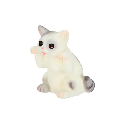 Кошка белая мини-фигурка 3,4*1,8см 33316 - фото 38006