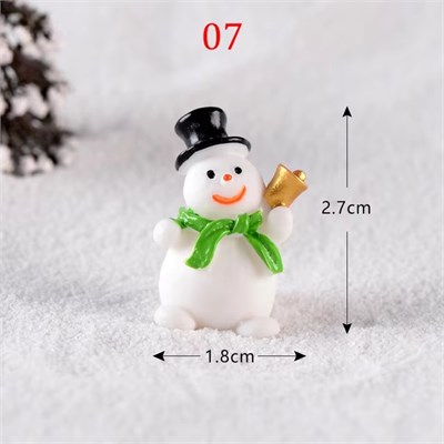 Снеговичок с колокольчиком мини-фигурка 2,7*1,8см 122120 - фото 38890