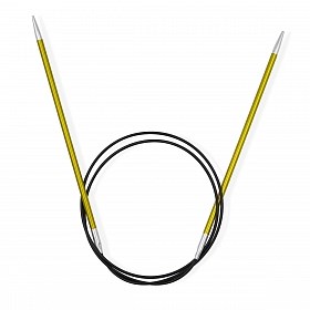 Спицы круговые Zing 3,5мм/80см, цв.хризолитовый, KnitPro 122356 - фото 39103