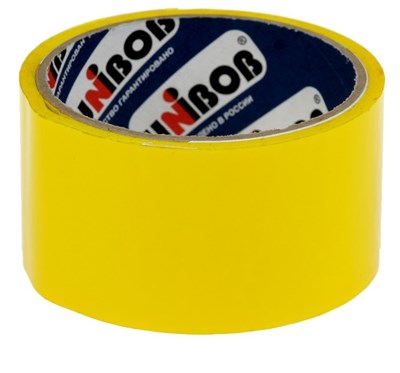 Клейкая лента упаковочная 48мм*24м, 45 мкм UNIBOB (желтая) 10931 - фото 40573