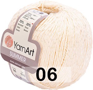 Пряжа YarnArt Summer 70%хлопок/30%вискоза, 350м/100 гр №06 123635 - фото 40810