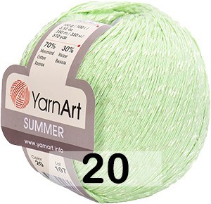 Пряжа YarnArt Summer 70%хлопок/30%вискоза, 350м/100 гр №20 123636 - фото 40811