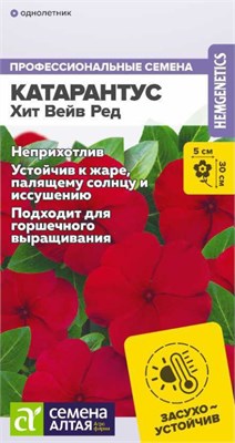 Семена Катарантус Хит вейв ред 5шт Семена Алтая 123677 - фото 40835